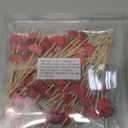 PuTwo Cocktail Picks Handmade Bamboo Toothpicks 100pcs 4.7 in Watermelon Decor