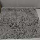 Bath Rug Mat, Thick Soft Absorbent Chenille, Quick Dry Microfiber Mats, Rubber Backing, Machine Washable Shower Floor Rugs, Bathroom Bathmat Home Decor Accessories, 24x17 Grey