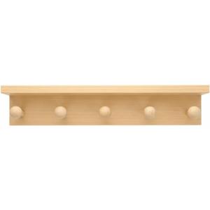 Wall Hooks with Shelf, Stylish Wall-Mounted Coat Rack with Shelf - Sturdy Wooden Design with 4 Hooks - Perfect for Organizing Entryways, Mudrooms, Kitchens, and Bathrooms,Rectangular