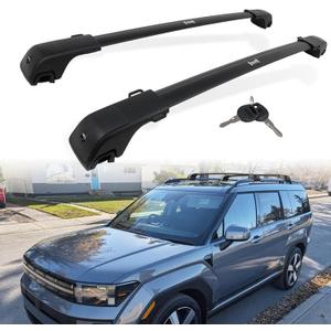 330LBS Lockable Cross Bars Roof Rack Fit for Hyundai Santa Fe 2024-2026 Aluminum Crossbars Cargo Bar Luggage Baggage Carrier Rooftop Accessories, for Storage Bag Kayak Snowboard Canoe Bike