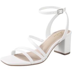 Ankis White Strappy Block-Heel Sandals US 7.5