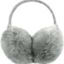POXIMI Women Winter Earmuffs Girl Ski Adjustable Ear Covers for Cute Bow Ear Warmer Outdoor Earmuff Fleece Lining (One Size)