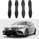 Door Handle Cover Trim Compatible with Toyota Camry 2018-2025 /Corolla 2019-2025 /Avalon 2019-2022 /Pruis Hatchback 2016-2024 Exterior Door Handle without Smart Key Hole Accessories Carbon Fiber Style