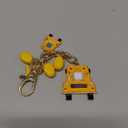 Keychain,Bus,yellow