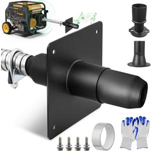Generator Exhaust Extension Silencer Kit,with Two Universal Adapters Compatible Most Portable Generators wiht ALL-IN-ONE KIT, Reduces Noise by 60%,Compatible with All Portable Generators Generator Exhaust Extension Silencer Kit,with Two Universal Adapters Compatible Most Portable Generators wiht ALL-IN-ONE KIT, Reduces Noise by 60%,Compatible with All Portable Generators