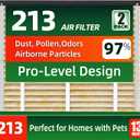 2 Pack 213 Air Filter Replacement, Help Reduce Odor, Humidity Resistance & Dust Capture, Compatible with AprilAire Whole House Air Purifiers,20x25X4 Furnace Filter