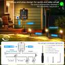 Plug and Play Low Voltage Landscape Lighting Kit, 8-Pack Wired Landscape Lights with Smart Transformer, Warm White Waterproof Outdoor LED SpotLights for Yard, Garden, Pathway, Tree