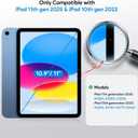 MOBDIK Paperfeel Glass Screen Protector Compatible with iPad A16 11th / 10th Generation (2025/2022), Auto Alignment Kit, Crafted for Natural Writing, Less Reflection