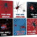 FRAMED Spider Room Decor for Boys, Spider Wall Art for Boy Wall Decor, Spider Wall Decor for Bedroom Bathroom Nursery Kids Room, Ready to Hang(Set of 6, 8x10 Inch, Framed)