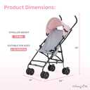 Dream On Me Aero Travel Umbrella Stroller, 1-Hand Fold, Lightweight, Pink
3 Point Safety Harness, Dual Brakes, Adjustable Removable Canopy, Sturdy Steel Frame, Compact, For Toddlers 6-36 months