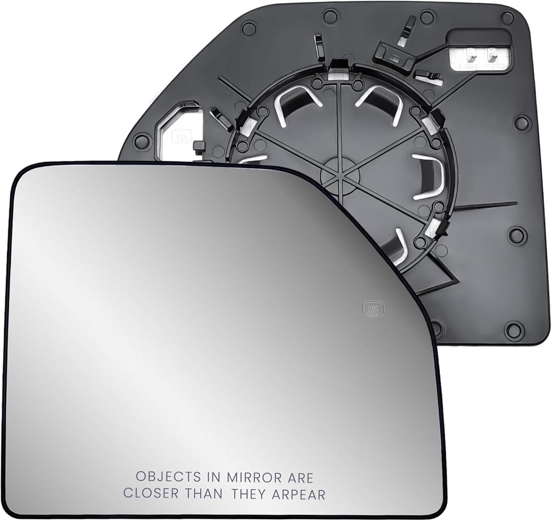 Replacement Passenger Right Side Door Towing Mirror Main Big Glass Heated with Back Plate for Ford F-150 F 250 F-350 F-450 F-550 from 2015 to 2024