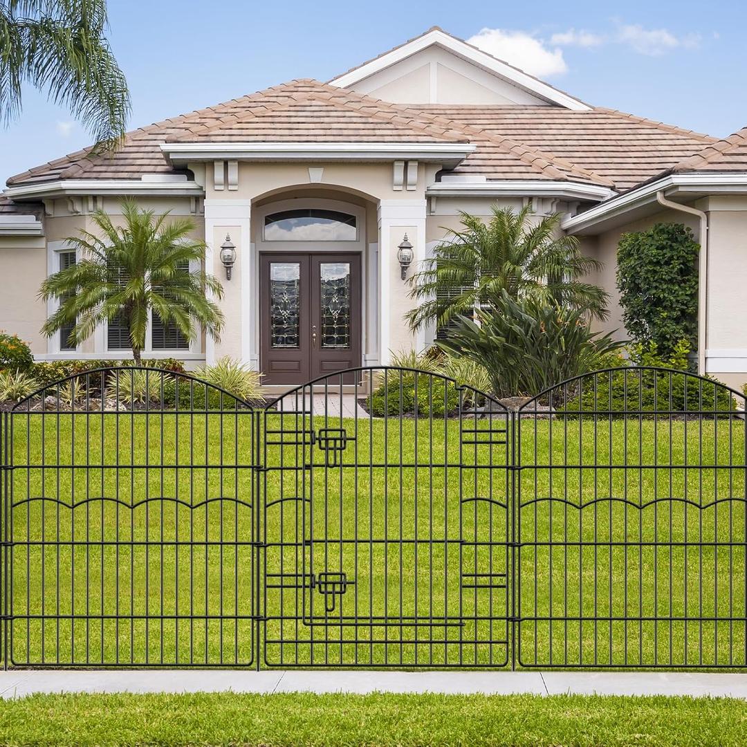 Decorative Garden Fence 6 Panels 13.4 ft (L)32in (H) Metal Garden Fences with 5 Panels + 1 Gate, No Dig Animal Barrier Fencing Rustproof Wire Border Temporary Dog Fence for Patio Yard Lawn Outdoor Decorative Garden Fence 6 Panels 13.4 ft (L)32in (H) Metal Garden Fences with 5 Panels + 1 Gate, No Dig Animal Barrier Fencing Rustproof Wire Border Temporary Dog Fence for Patio Yard Lawn Outdoor