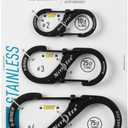 Nite Ize S-Biner SlideLock Stainless Steel Dual Locking Carabiner - S-Biner Key Holder with Locking Gate - Carabiner Organizer for Keys & Camping Accessories - Assorted Sizes, Black (1 Pack)