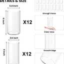 24 Pack Glass Vases for Centerpiece, Two Size 6 Inch Tall Small Glass Cylinder Flower Vase Bulk Clear Floating Candle Holder Cylinder Vases for Centerpiece Home Wedding Table, 6x3.5in, 6x2.6in
