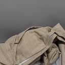 Topfinel Pinch Pleated Curtains 96 Inch Long, 100% Blackout Thermal Insulated Brown Natural Linen Pinch Pleat Viral Drapes with Hooks Rings 2 Panel Sets, Taupe Tan 8FT Back Tab Window Curtains