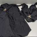 EDOLYNSA One Piece Swimsuit with Cover up Skirt Starfish Swimwear Sets for Women Halter Bathing Suits Vacation Beach Dresses Black, Size: S