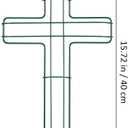 Wire Cross Wreath Frame: 2Pcs Cross Shaped Metal Wire Wreath Frame Form Floral Garden s Metal for Easter Christmas Holiday Church DIY Craft Project - 16 Inch