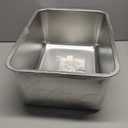 Stainless Steel Litter Box with Handle, Large Metal Cat Litter Box with High Sided for Big and Small Cats, Kitty Litter Boxes, Non-Stick, Easy to Clean, Odor-Free, Cat ToiletLitterbox (19.5"L13.6"W7.8"H)