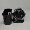 Misting Fan Portable 42800mAh Rechargeable with Remote Control, Camping Fan with LED Light & Stepless Speed Control & Cooling Spray with 6L Bucket, Timer Function, Portable Handle, Rotate Hang Hook (Pitch-Black)