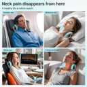 Neck Massager 2025, Neck Stretcher Cervical Traction with Heat, 3 Modes, Portable Massage Neck Hump Corrector for Pain Relief and Muscle Relax, 26 Angle Cervical Traction Device (Blue)
