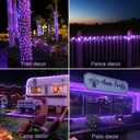 JMEXSUSS 200 LED Purple Solar Halloween Lights, 66 ft Rope Lights Outdoor Waterproof, PVC Tube Purple Christmas String Lights for Party Tree Fence Christmas