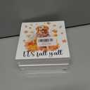 2 x Fall Wall Decor Football Wood Sign Rustic Autumn Decorations Farmhouse Home Table Desk Decor (5 x 5 Inches)