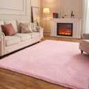 Arbosofe Area Rugs Shaggy Rugs Fluffy Carpets, 8x10 Feet Pink, Modern Plush Carpets for Living Room Bedroom for Kids Girls and Boys, Playroom, and Nursery Room Home Decor (8' x 10' (Rectangular), Pink)