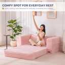 MAXYOYO Convertible Sofa Bed, Pull-Out Loveseat Couch Bed for Small Space