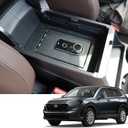 JIKE Center Console Gun Safe - Console Gun Vault Compatible with Honda CR-V 2023-2025, Fingerprint Lock with Backup Key