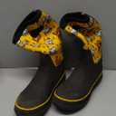 HISEA Women Mud Boots, Neoprene Rubber Garden Shoes Waterproof Mid Calf Rain Boots for Outdoor (8, Yellow Chicken)