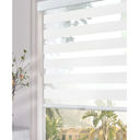 Persilux Cordless Zebra Blinds for Windows (33" W x 72" H, White) Light Filtering Zebra Shades for Indoor Windows, Sheer Shades Thermal Insulated Blinds with Upgraded Cassette, Window Shades for Home