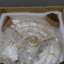 TOCHIC 3 Lights Table Lamp for Living Room, Gold Ginkgo Leaves Bedside Table Lamp for Bedroom, 26" Tall Modern Traditional Desk Nightstand Lamp for Entryway, Staircase, Home Office