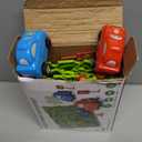 64 Pieces Puzzle Race Track Car Set Toys for 3 4 5 6 Year Old Boys - Puzzle Tracks Car Toys for Kids Ages 3-5 with 3 Sliding Toy Cars, City-Themed, Birthday Gifts for Toddlers 1-3 2-4 4-6