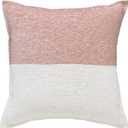 18" x 18" Polyester-Cotton Decorative Throw Pillow, Square, Two-Toned Rich Pink, 2 Pack