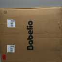 Babelio Baby Gate with Adjustable Cat Door,29-43" Auto Close Durable Pet door for Stairs,Doorways and House,Pressure Mounted,Easy Install,Effortless Walk Thru,White