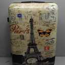 InUSA Paris Print 28-Inch Large Hardside Spinner Luggage Lightweight Travel