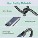 Dual USB-C Headphone and Charger Adapter - 1 in 2 out USB C Splitter with 60W Fast Charging and Audio Adapter for iPhone 16 15 iPad Huawei Galaxy PC, Type-C to Headphone Splitter for Call & Music