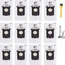 12 Pack Replacement S Bag Replacement Vacuum Bag Compatible for Electrolux S Bag Classic EL200F EL200F EL4100 EL4200 EL6985 EL7000 EL8500 Vacuum Models S Bag Classic Vacuum for Electrolux