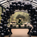 DECOCKRAT Black Latex Balloons Kit - 110PCS Party Balloons, 12'' Helium Balloon Set with Ribbon, Perfect for DIY, Birthday, Baby Shower, Wedding, Anniversary & Holiday Decoration 2 Pack