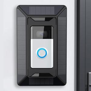 Solar Charger for Ring Doorbell, 2-in-1 with Mount Stand, Micro-USB & Type-C Charging Ports, Compatible with Ring Battery Doorbell (2024 Release) & Ring Video Doorbell (2nd Gen - 2020 Release)