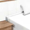 Headboard Bed Gap Filler, High Density Foam Mattress Extender Pillow, Removable, White, 39"x2"x6"