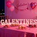Galentines Decorations, Pink Letter Sign LED Lights Battery Powered, Girls Ladies Galentines Day Light Up Table Decor Hanging Party Decorations Indoor Outdoor