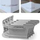 Bed Sheet Holders for Corners, Sheet Holders Keep Sheets Firm & Tight - Lock Fitted Bed Sheet Holder 4PCS, Sheet Straps for All Sheet Mattress Sizes Easy Installation Gray