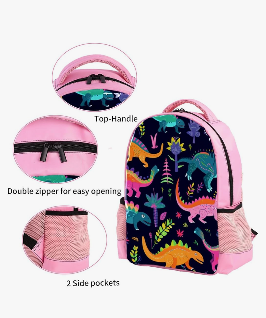Travel Backpack,Work Backpack,Back Pack,Colorful Cartoon Dinosaurs,Backpack