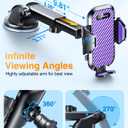 VANMASS Phone Holders for Your Car 2026 Ultimate Phone Mount Military-Grade Windshield Dashboard VentNewest Best Strongest Cell Phone Car Mount for iPhone 16 Pro Max 15 Samsung Android,Purple