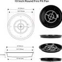Stanbroil 19-Inch Round Fire Pit Burner Pan, Drop-in Gas Firepit Insert for DIY Fire Pit Table, Porcelain Steel, BTU 92,000 Max