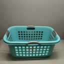 Sterilite Ultra 2 Bushel Plastic Stackable Clothes Laundry Basket Bin, Aqua