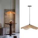 Arturesthome Rustic Farmhouse Chandelier Wicker Pendant Light Woven Ceiling Hanging Lighting for Dining Room Kitchen Hallway Foyer 19.6"