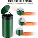 VEVOR Dog Poop Trash Can With 50 Liner Bags, 11.5 Gallons Outdoor Waste Bin With Lid & Liner Clip for Pet Waste Station, Disposal Container for Garden Backyard Park