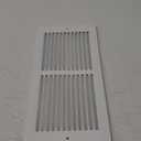 EZ-FLO 30 x 6 Inch (Duct Opening) Return Air Vent Cover for Wall or Ceiling, Solid Steel Return Air Grille, HVAC Vent Cover, White, 61630